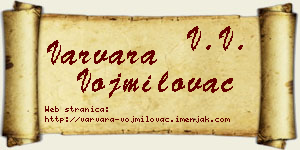 Varvara Vojmilovac vizit kartica